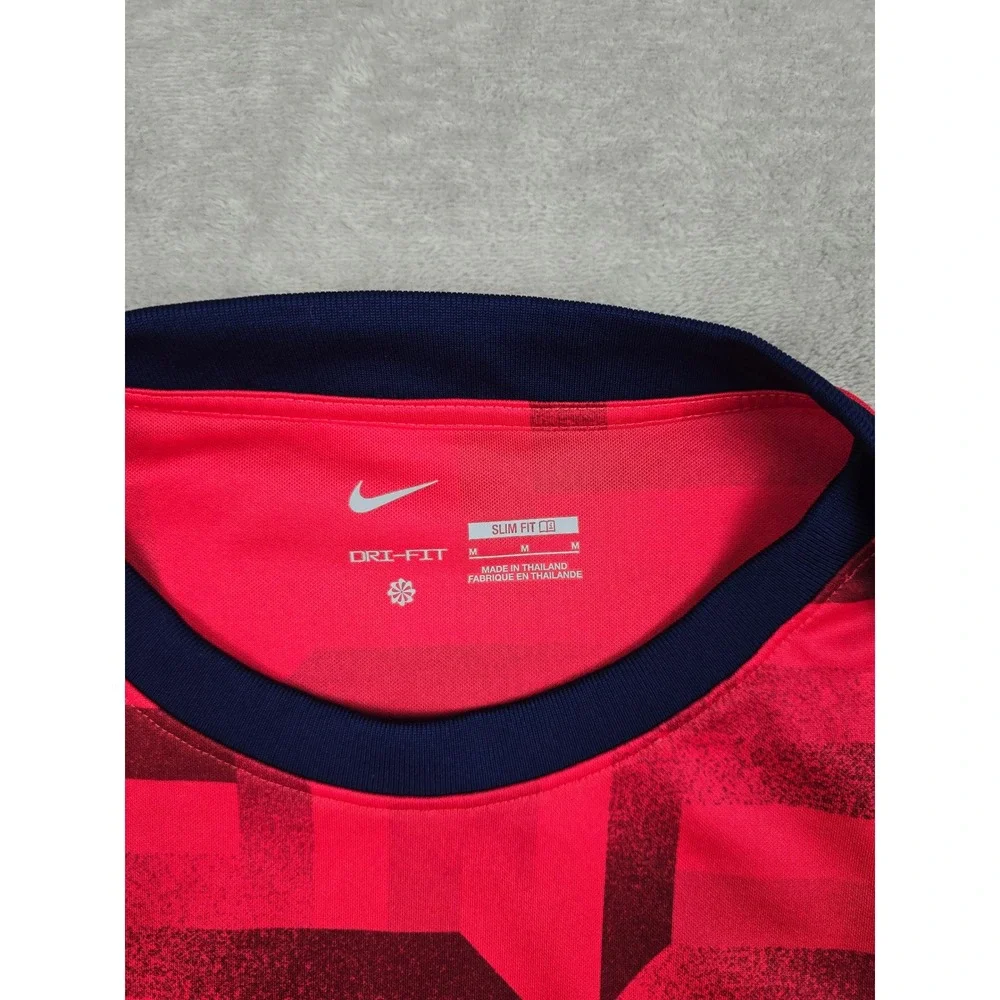 Nike England Soccer Jersey Mens M Slim Fit S Red Geometric Dri-Fit FJ2725-660